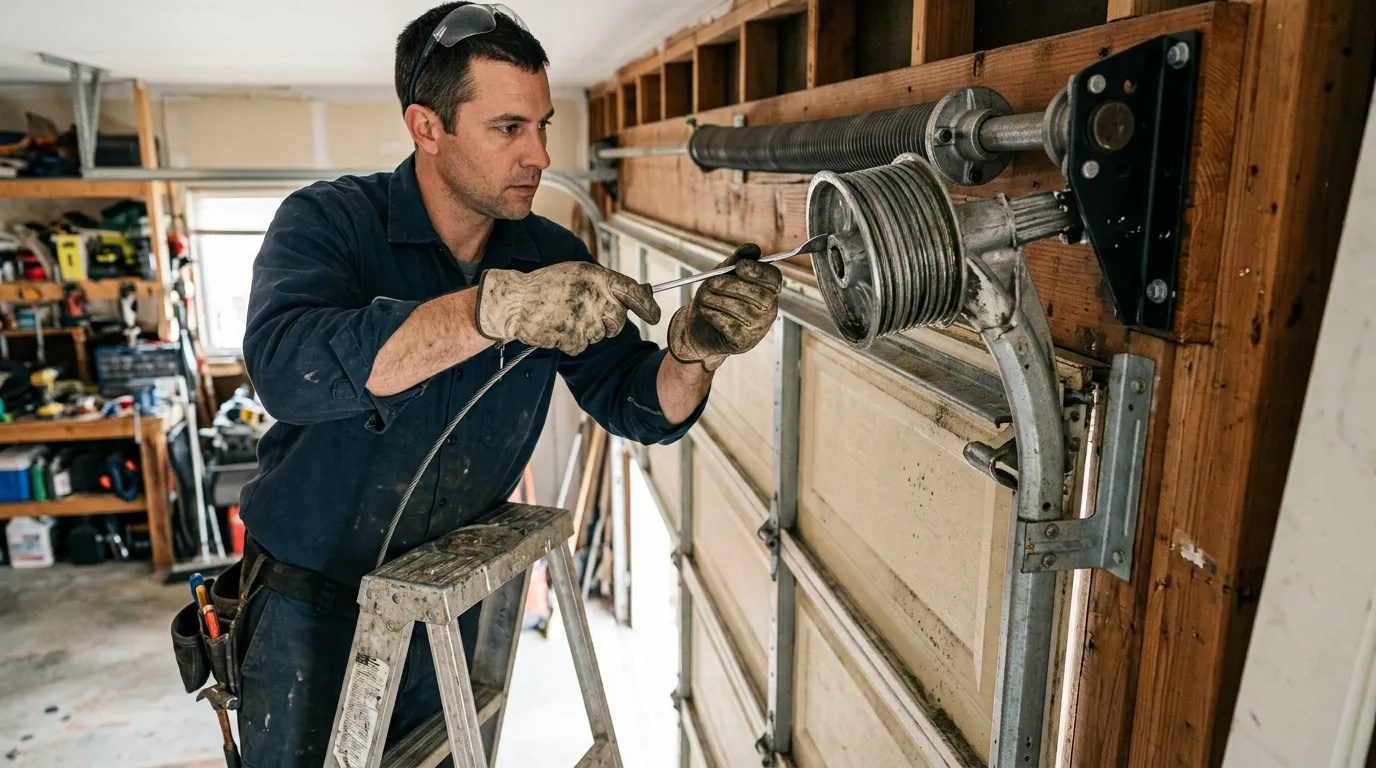 Repaired & tested - Texas City garage door service