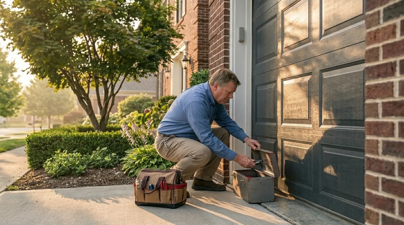 Modern flush garage door